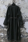 Mutedance 24 Autumn and Winter Collarless Belt Wool Coat MD-MD24FW40-OLIVE GREEN MD24FW39